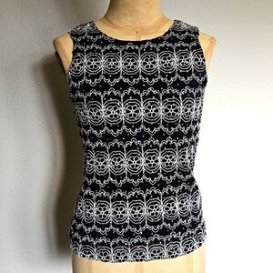 Sequin Embroidered Formal Sleeveless Top